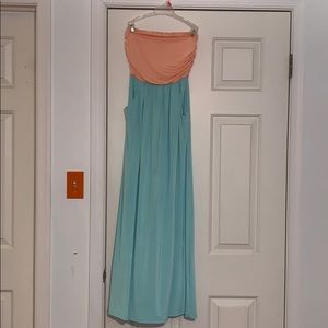 Strapless maxi dress